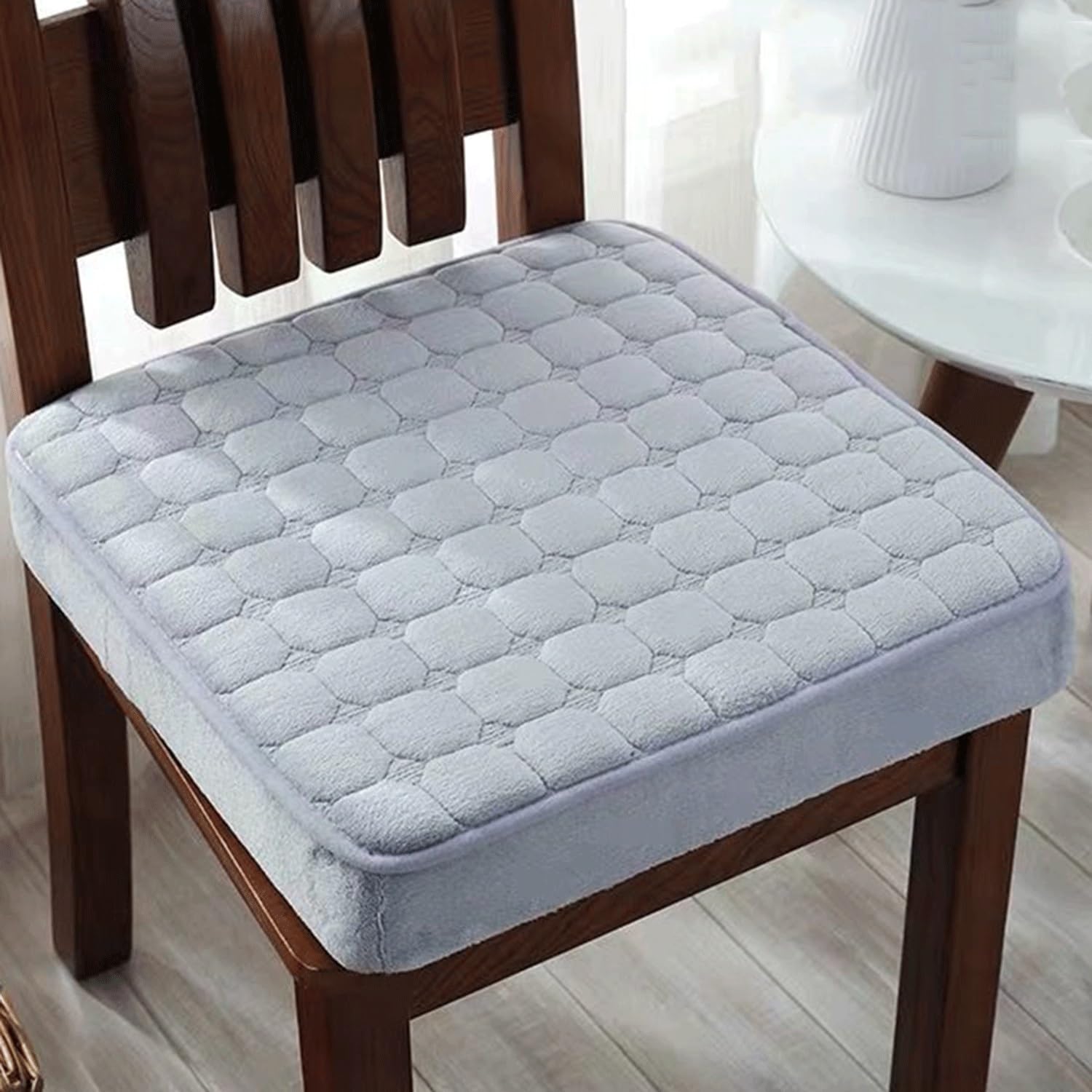 uyeoco Thicked Booster Cushion for Armchair,8cm/5cm/3cm Non-slip Chair Seat Pads Cushions Soft Booster Pads for Garden Dining Office Home(Q16,50X50X5CM)