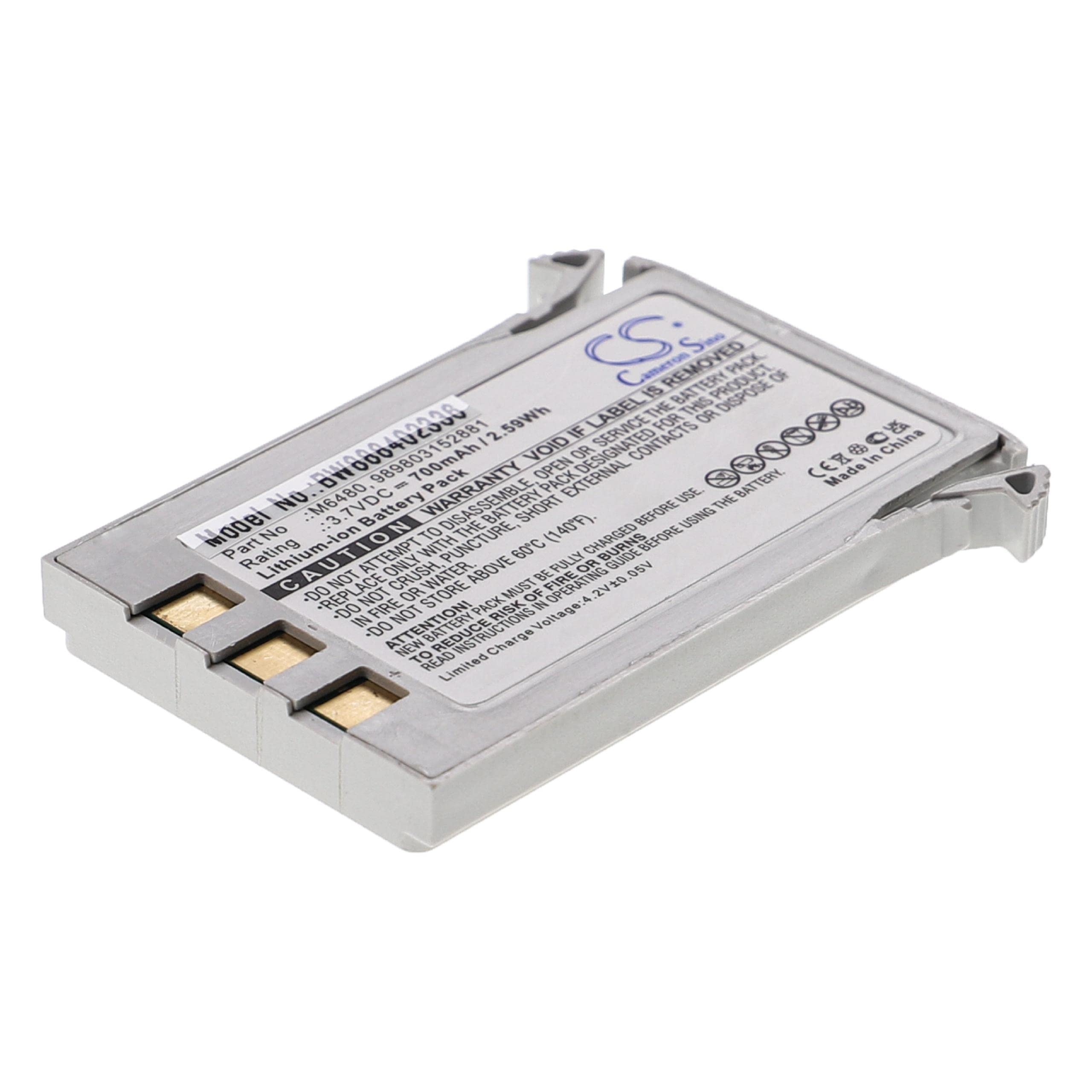 vhbw batteria sostituisce Philips 989803152881, M6480 per strumentazione medica (700mAh, 3,7V, Li-Ion)