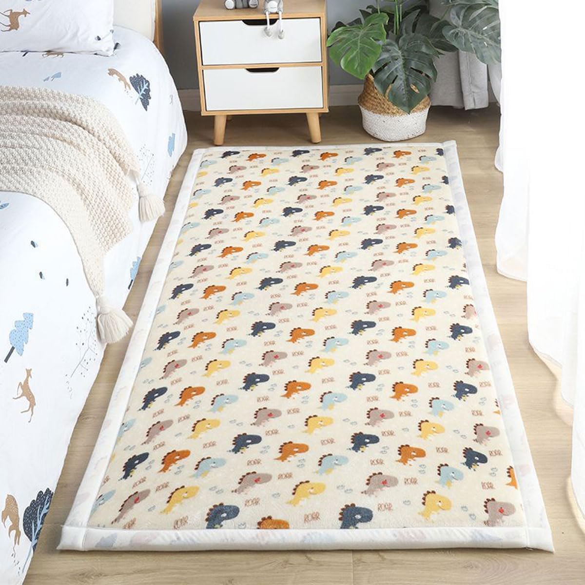 Play Crawling mat for Nursery Baby, Extra Soft Activity Floor Mat for Kids Playroom Bedroom- Cute dragon-120 * 150cm