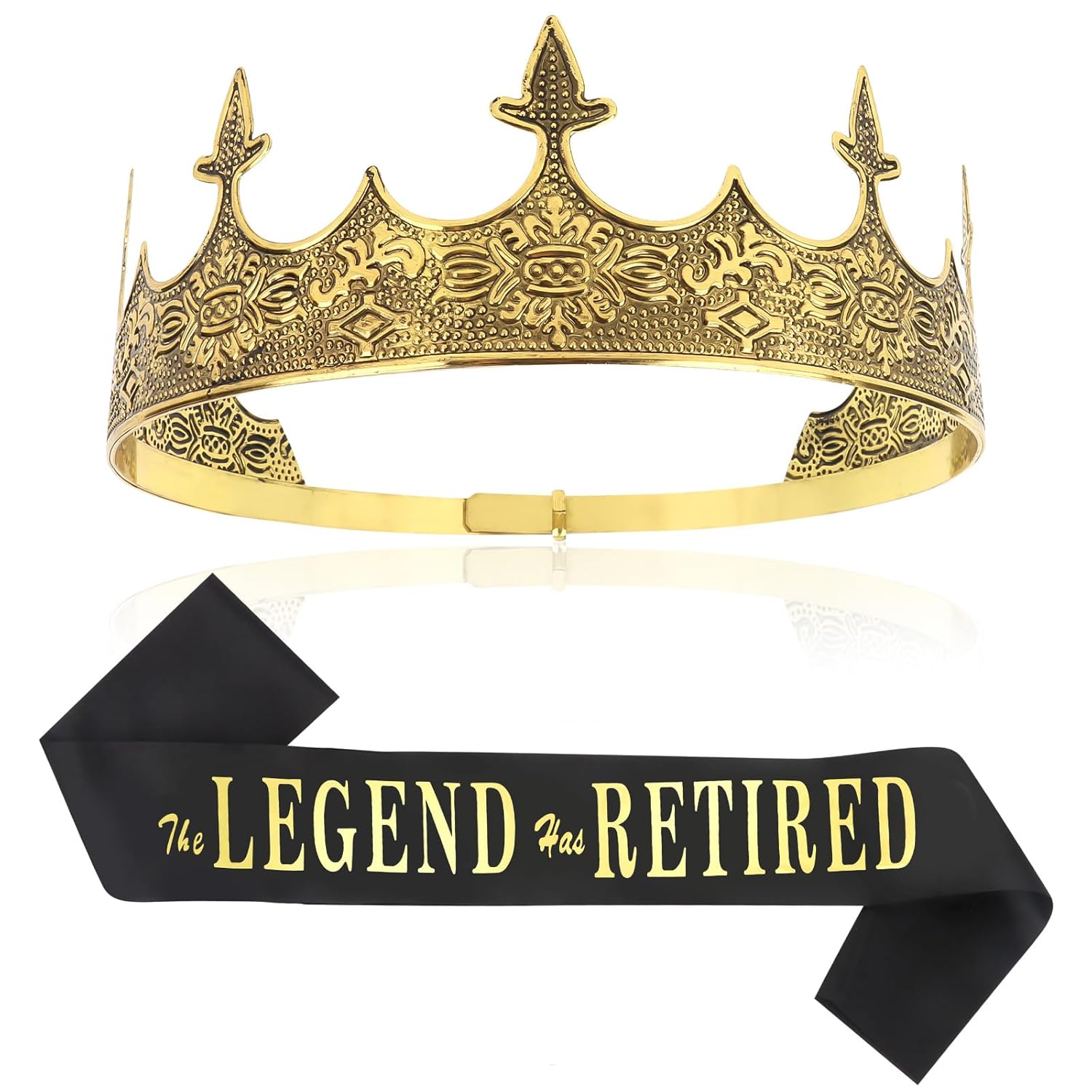 Retirement Party Decorations for Men Retired Sash and Crown Kit Happy Retirement Gifts for Men