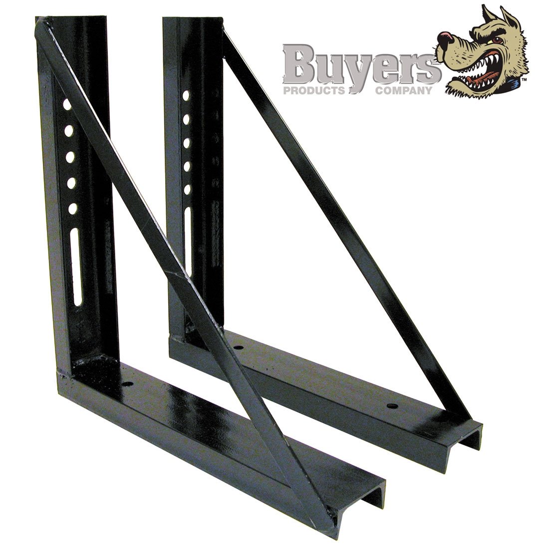 Buyers Products 1701005 Welded Black Structural Steel Mounting Brackets, 18 x 18 Inch, Set of 2