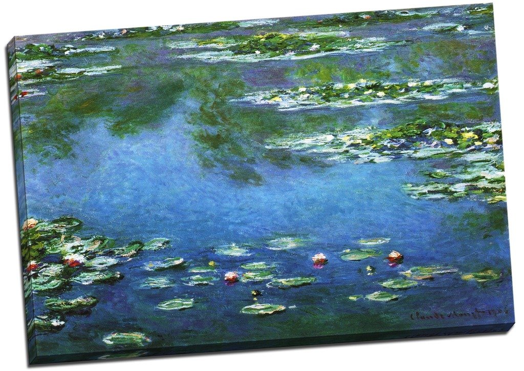 Toile Décorative Claude Monet "Jardin De Giverny" - 76,2 X 50,8 Cm, Cadre Pin 18 Mm, Prête à Accrocher - 8