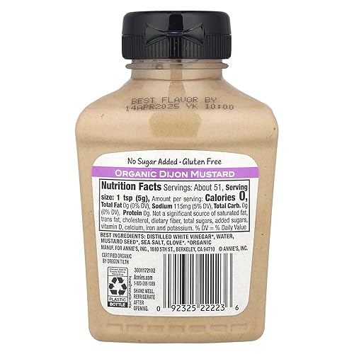 Miniatura 2 de Annie's Naturals Mostaza Dijon orgánica, 9 onzas