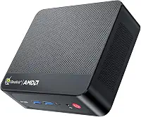 Beelink Mini PC SER7, AMD Ryzen 7 7840HS (até 5,1GHz) 8C/16T, Mini Computador 32GB DDR5 RAM 1TB NVMe PCIE 4.0 SSD, Mini Desktop 4K 144Hz Tela Quad Screen Display WiFi6/BT5.2/WOL/W-11 Pro