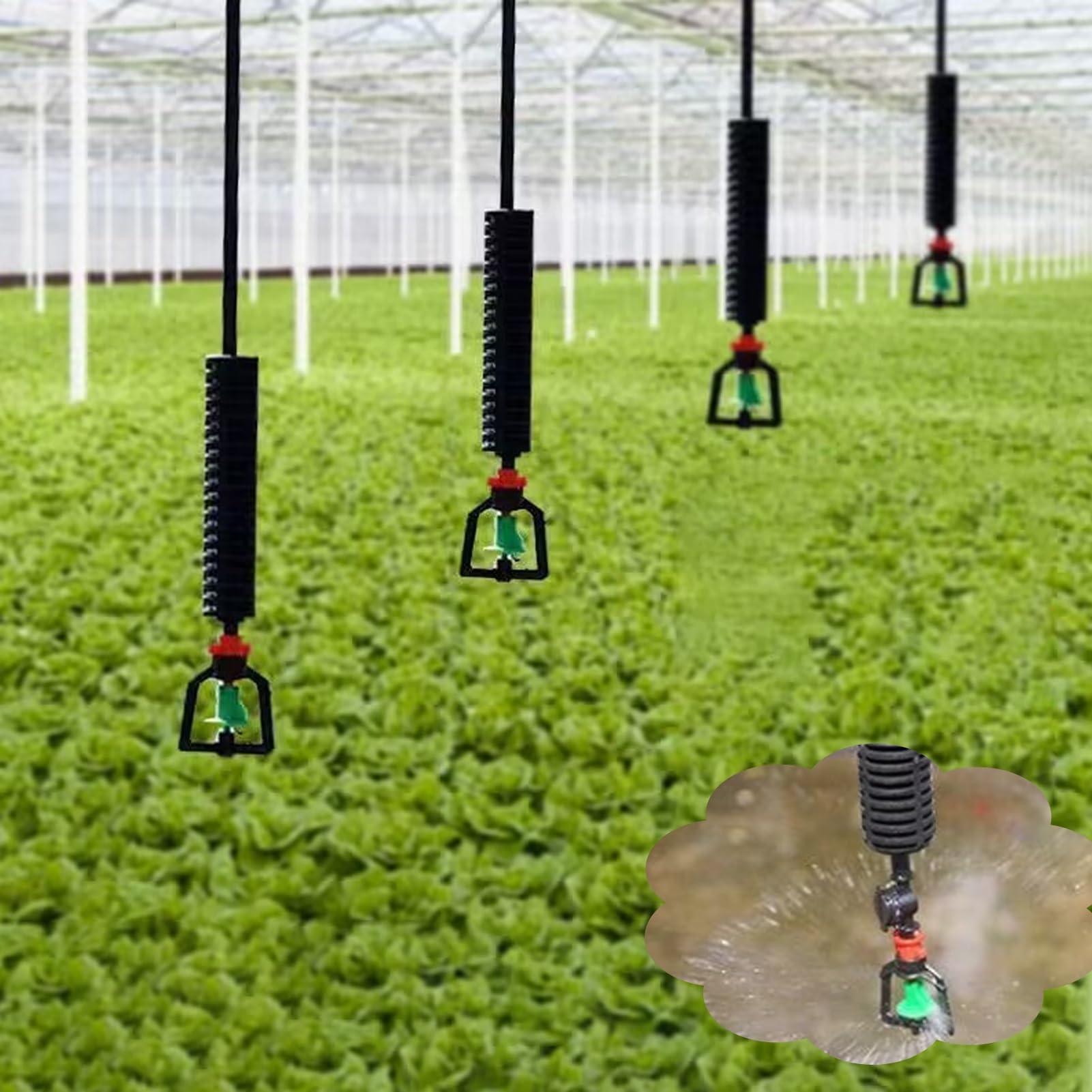 Kit Irrigazione Irrigazione a Nebulizzazione e A Goccia per Giardino con Tubo Flessibile, Kit di Irrigazione per Serre per Pollai/Porcellini, Set di Irrigazione Agricola a Connessione