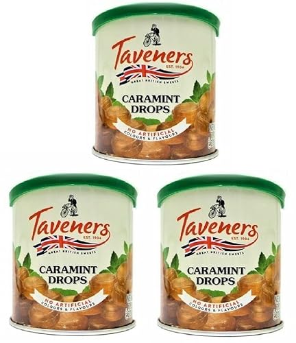 Taveners Caramint Travel Sweets - Gotas de 7.05 oz (7.05 onzas) - Paquete de 3