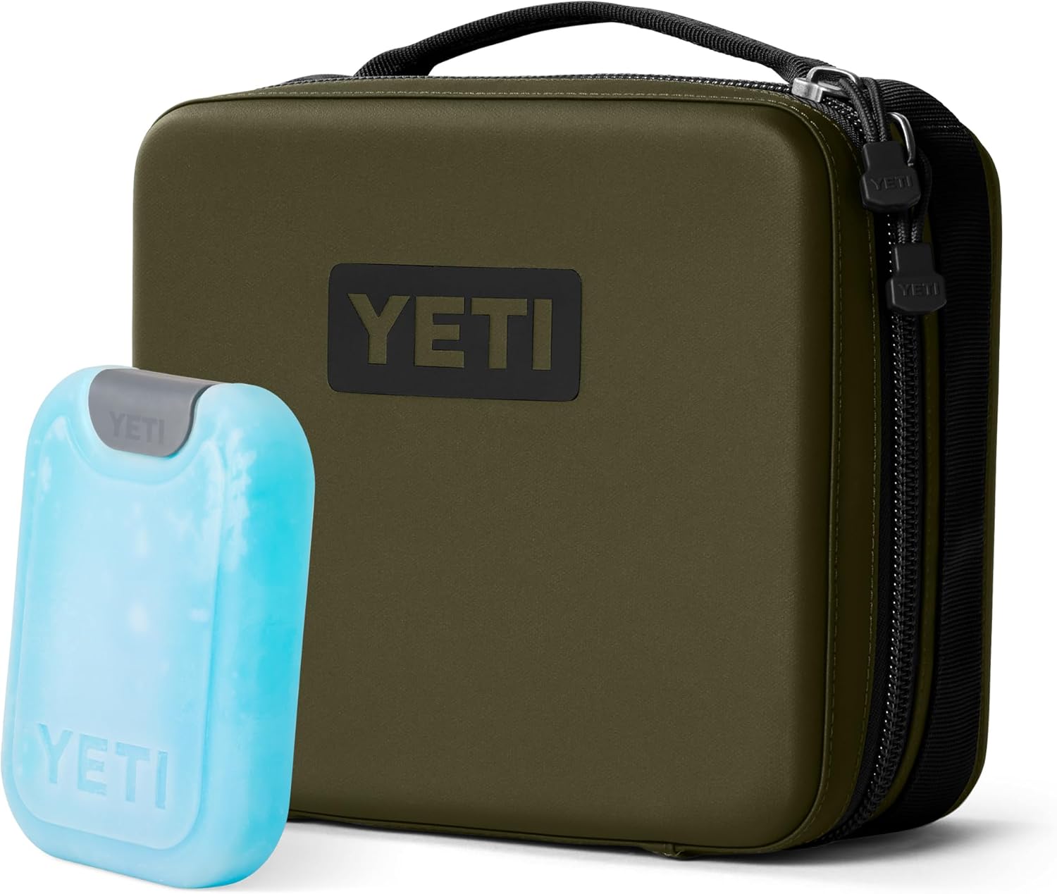 YETI Daytrip 3L Insulated Soft Cooler Lunch Box, Olive and Small ICE Sheet Refreezable Reusable Cooler Ice Pack