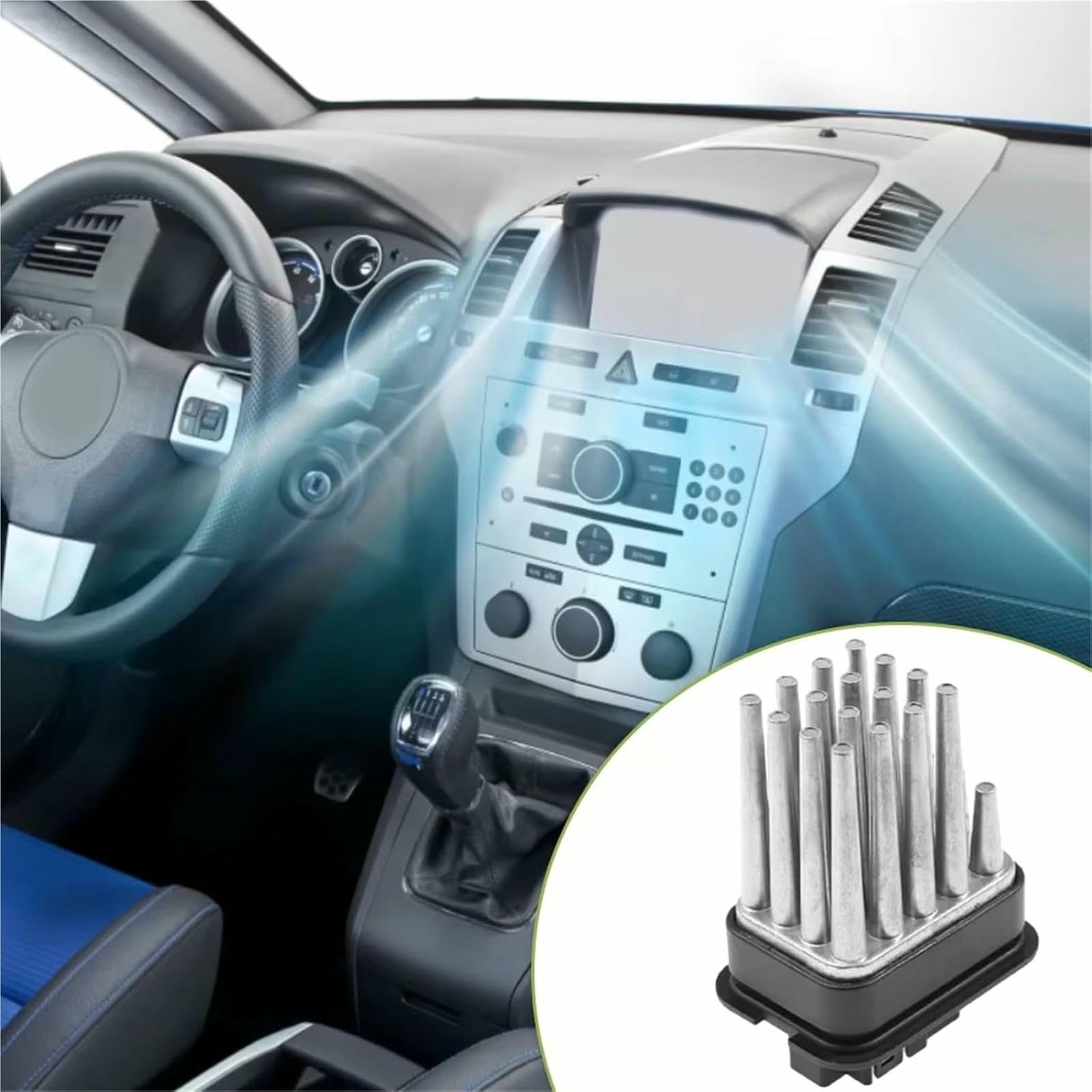 Resistencia del Motor del Ventilador del Sistema De Climatización (HVAC) para Opel para Zafira A (1999, 2000, 2001, 2002, 2003, 2004 Y 2005) con 6 Pines 90512510 Y 90566802.