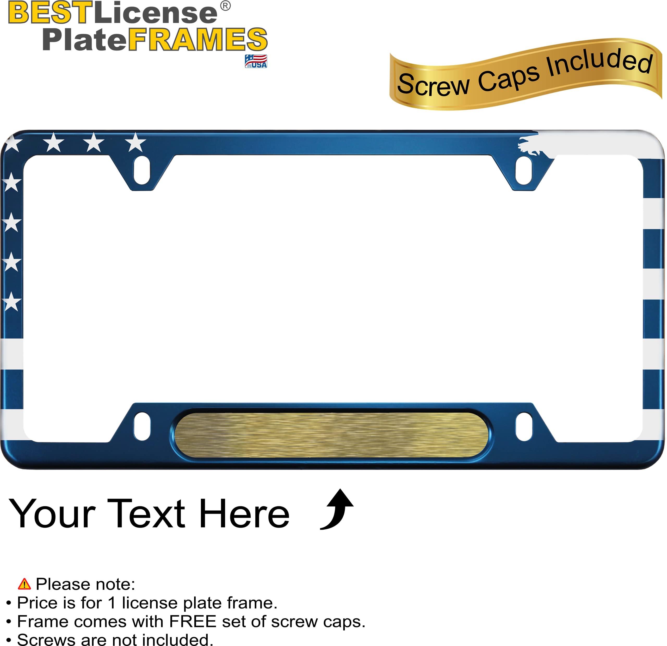 USA Patriotic | American Flag Custom Personalized Anodized Aluminum Thin Top | - Picture 79 of 133