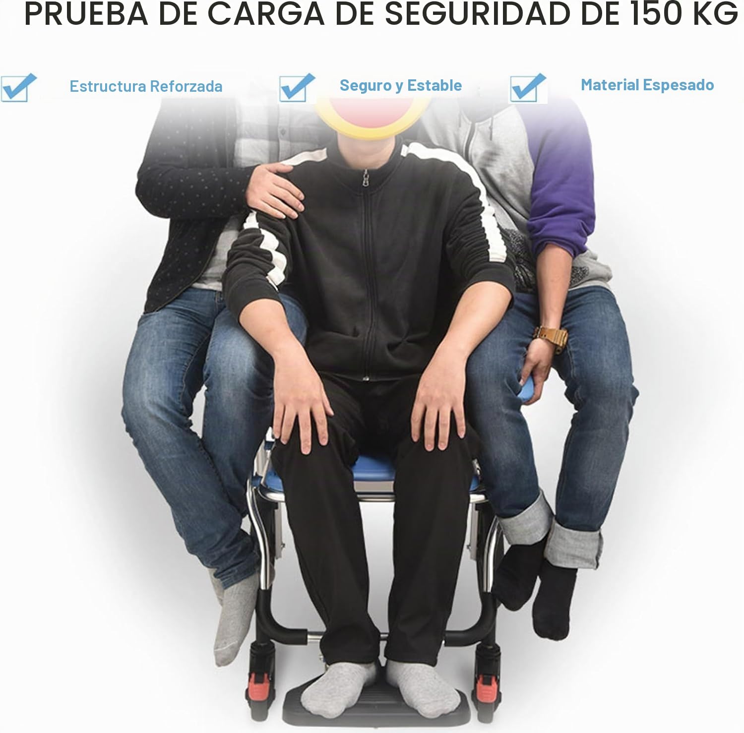 Silla WC Personas Mayores, Silla Orinal para Personas Mayores, Silla Ducha Minusvalidos Plegable, Silla Ducha con Ruedas, Silla De Ruedas para Ducha Y WC con Ruedas Plegable