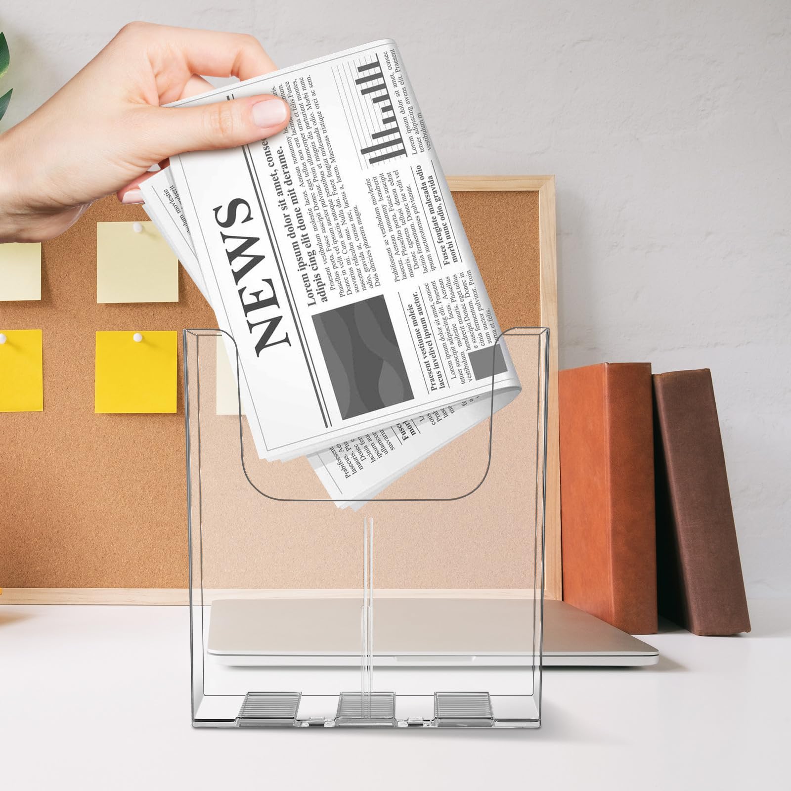Uonlytech Organizador de Archivos de Pared Acrílico Transparente 2 Piezas Diseño Elegante y Material Resistente para Oficina y Hotel