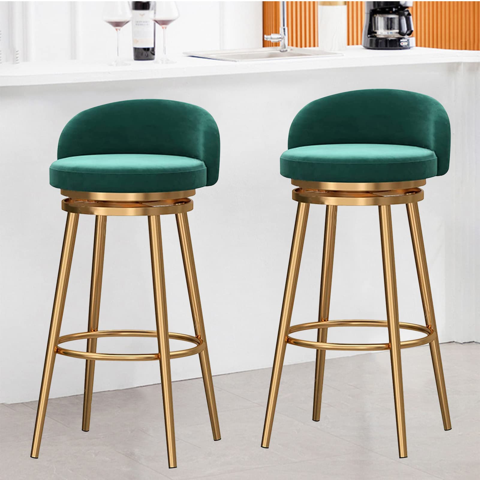 Tabourets de bar moderne avec dossier ergonomique pour soulager le dos assis