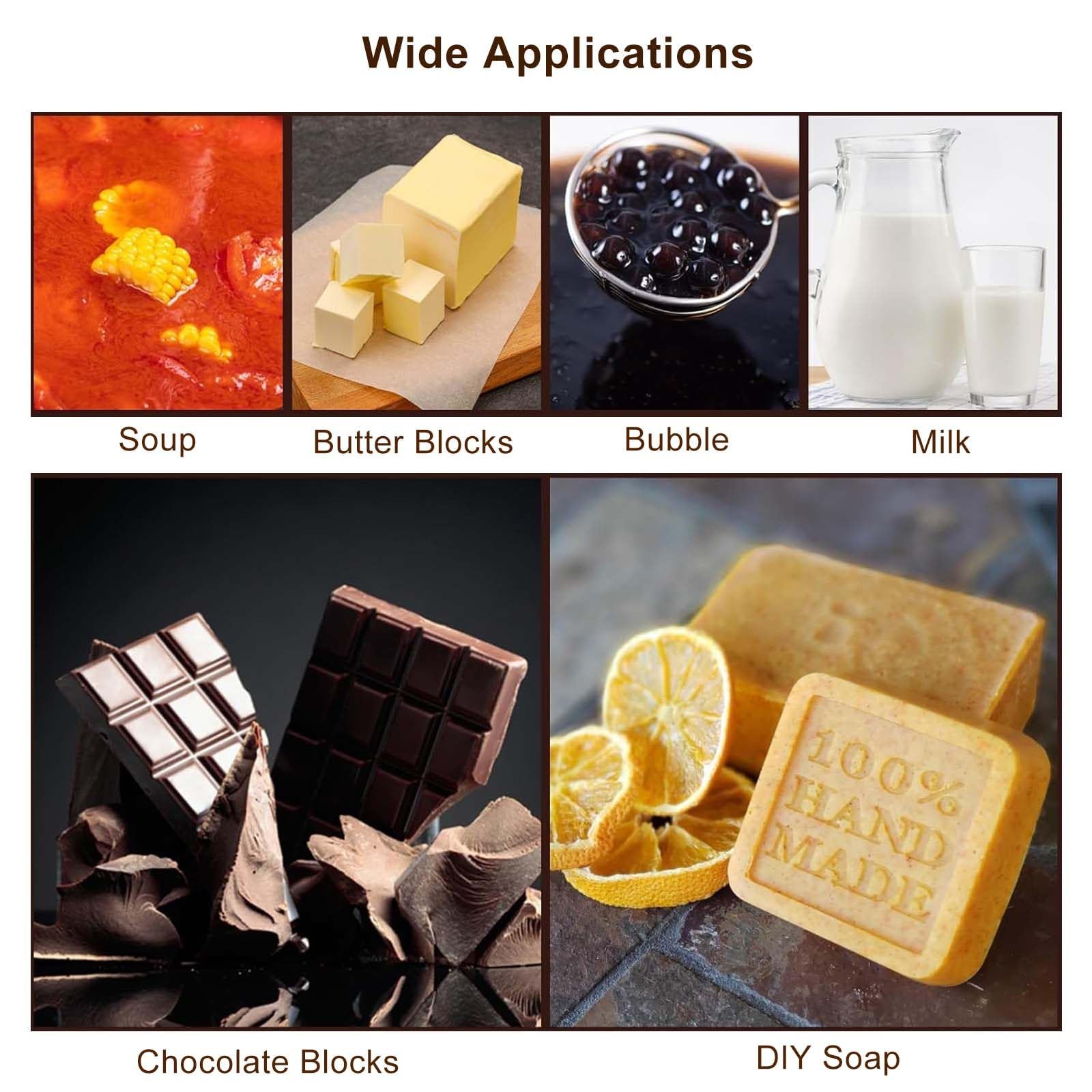 Pentola di temperaggio per colata di Fusione con Ruota di Cioccolato, riscaldatore Elettrico per Cioccolato da 1000 W -, Macchina per Riscaldamento con Isolamento Termico,