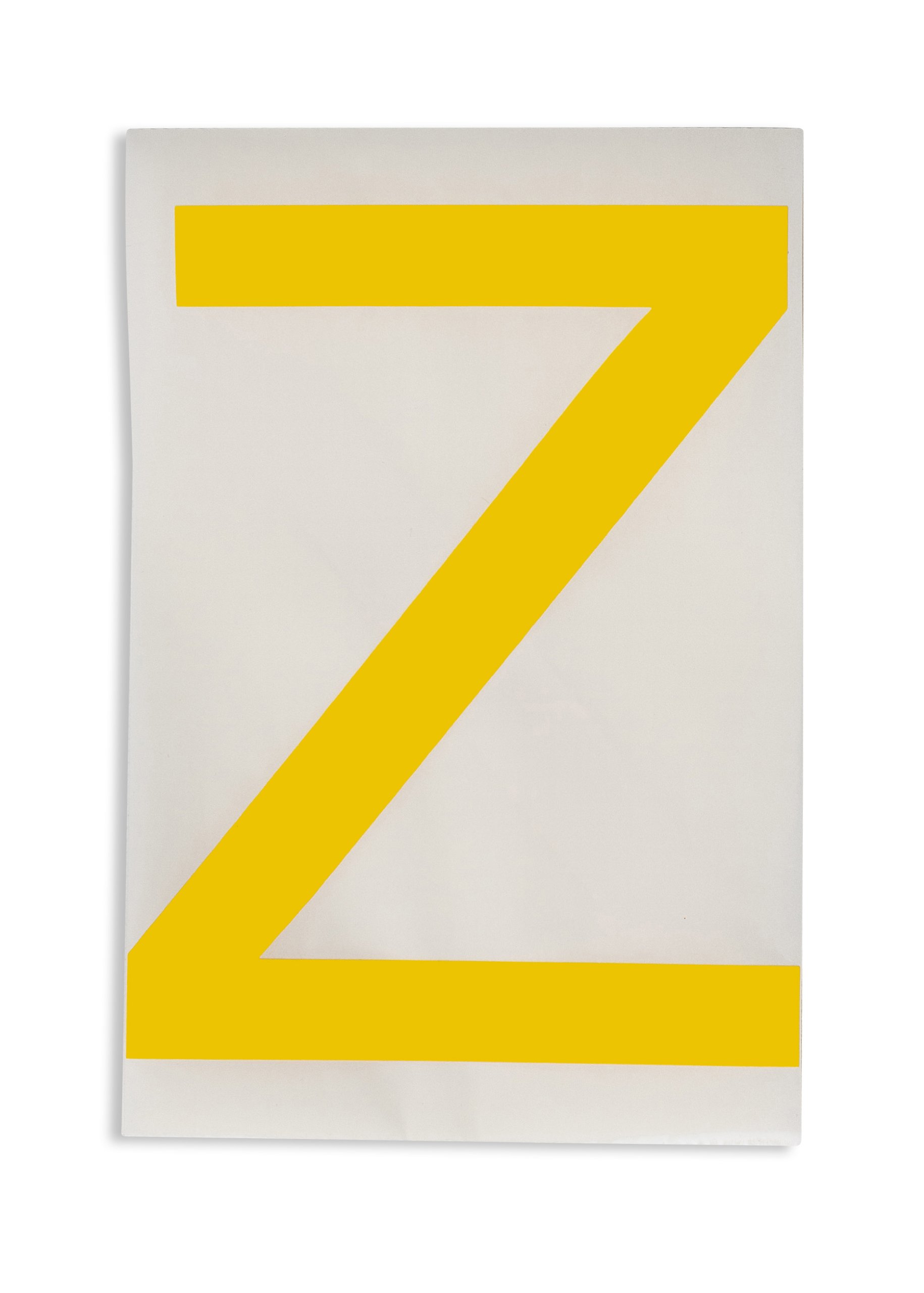 Brady 121846 ToughStripe Die-Cut Polyester Tape, Yellow Letter "Z"(Pack of 20)