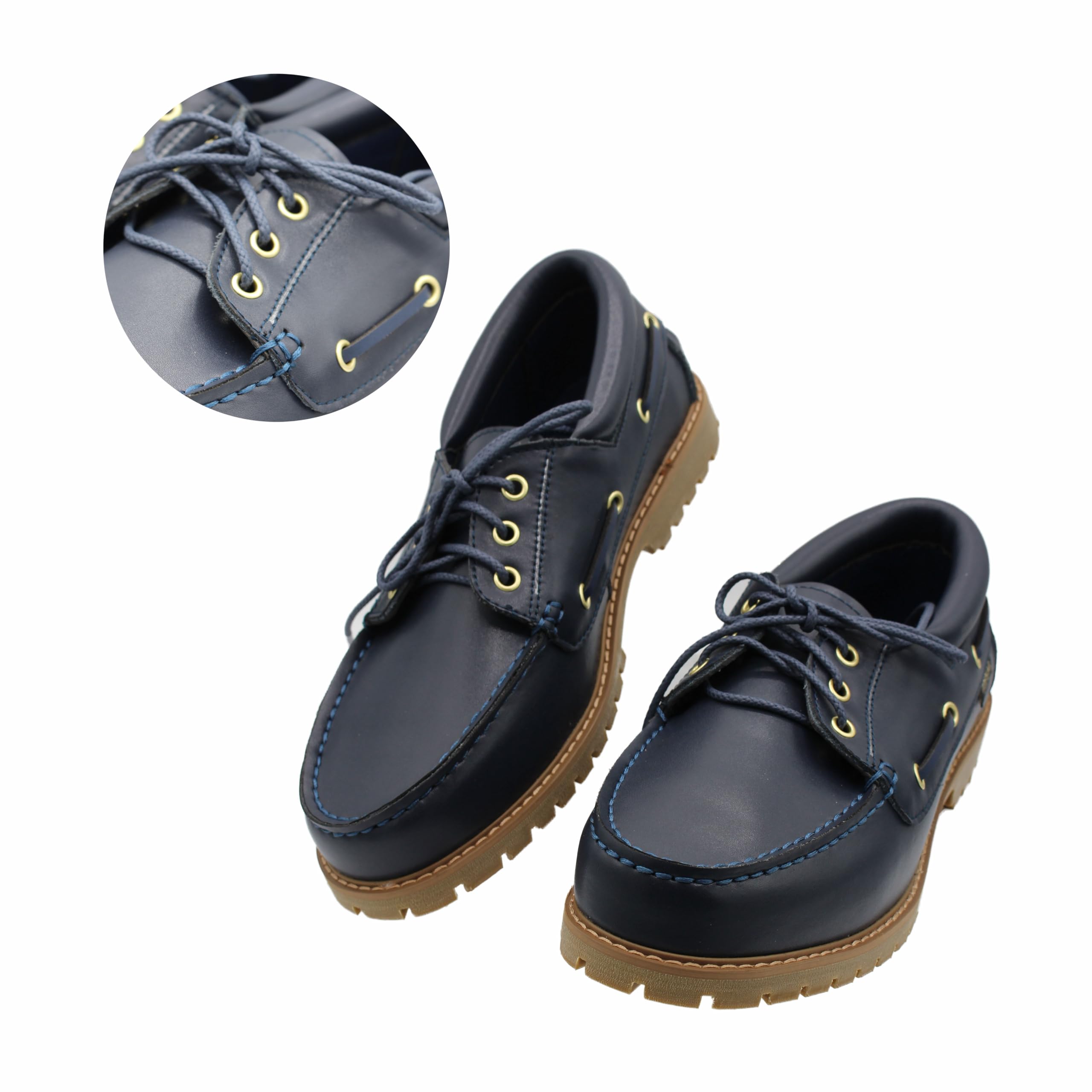 Zerimar Chaussure Nautique en Cuir | Mocassins Bateau pour Homme