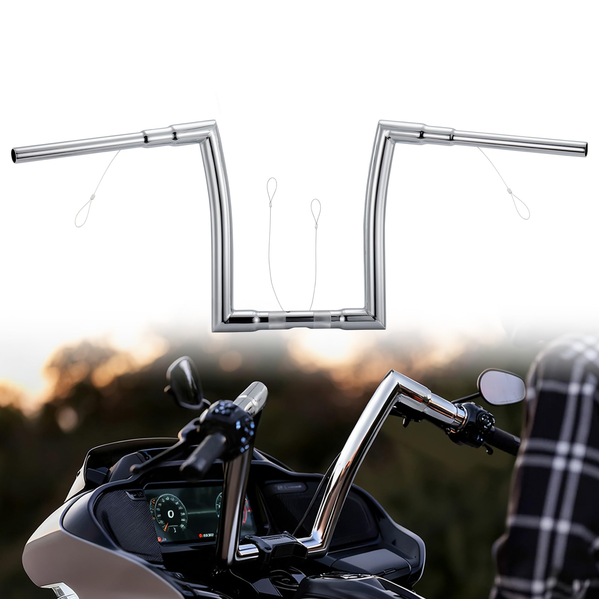 1.5" Fat 12" Road Glide Handlebars for '24+ Road Glide,Chrome