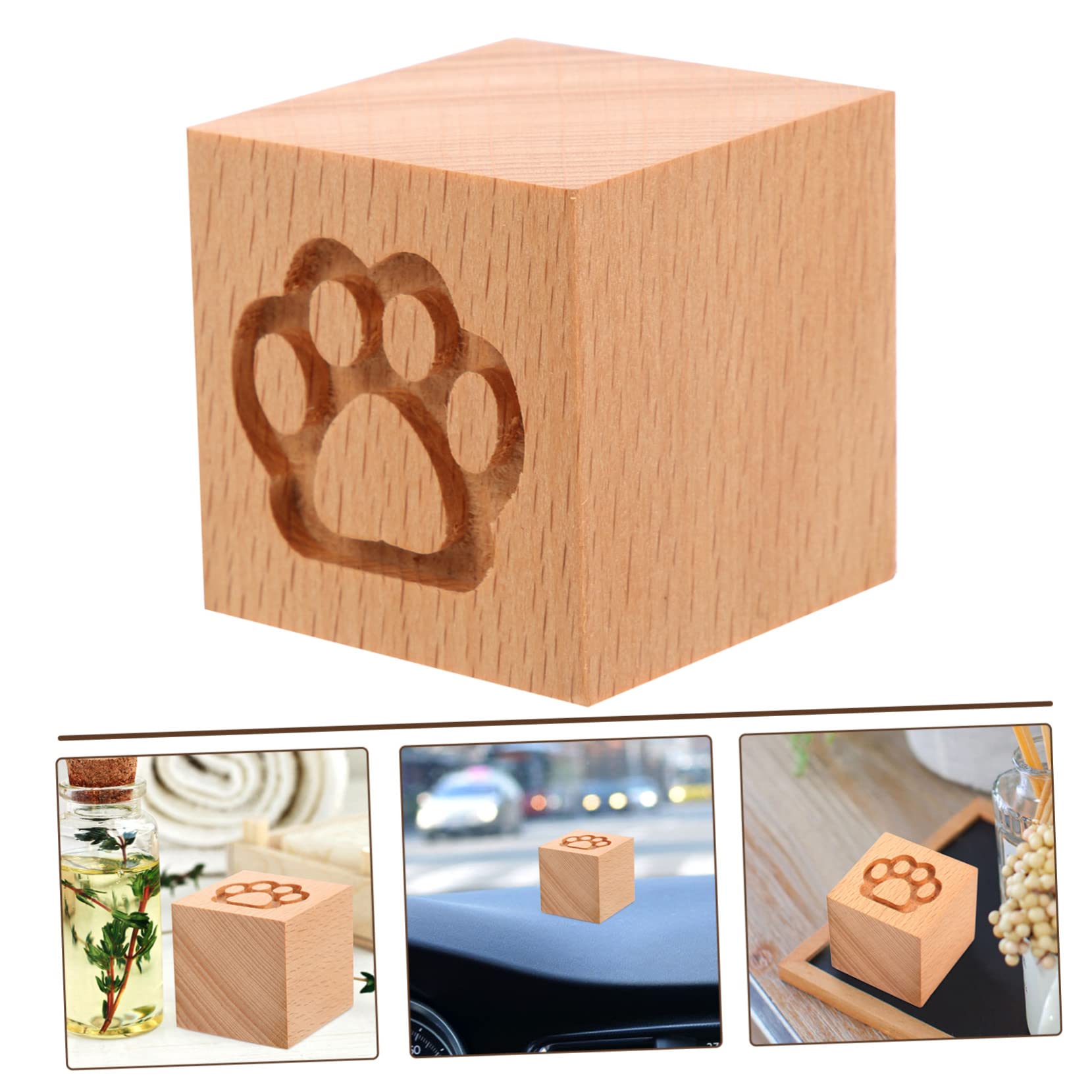 iplusmile 3piezas Difusor De De Madera De Haya Para Automóvil Decoración Aromática Portátil Compatible Aceites Esenciales y Perfumes Diseño Elegante y Ligero Para Viajes y Hogar