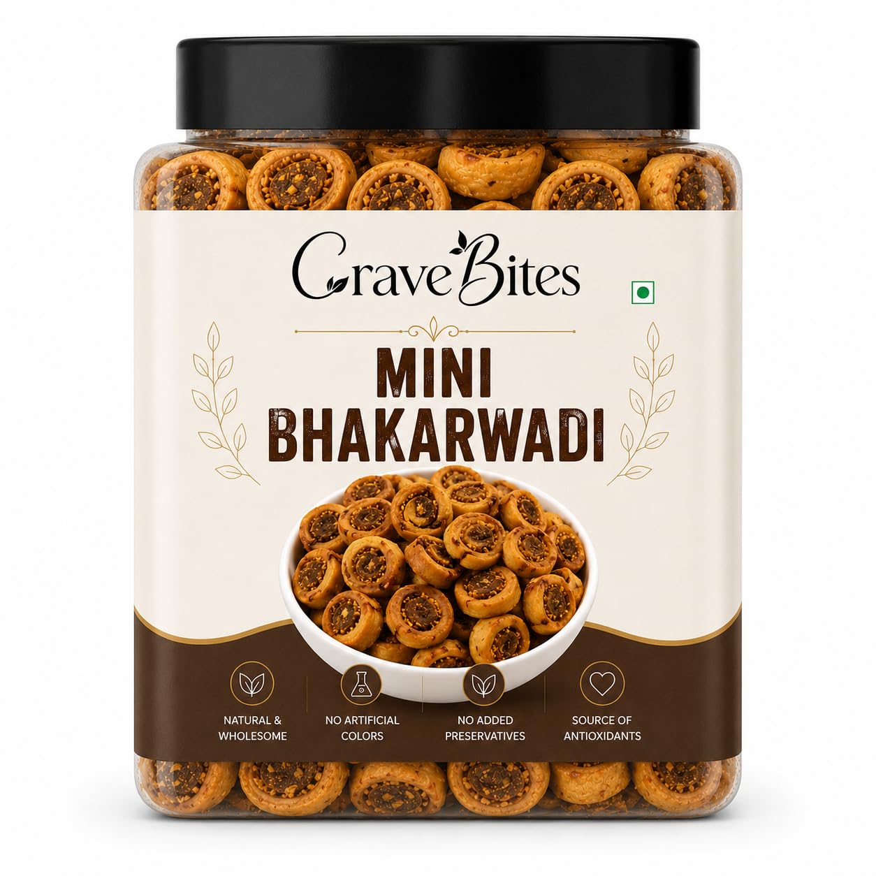 Crave Bites Mini Bhakarwadi 1kg | Healthy Snacks for Adults & Kids |Crunchy and Tasty Gujrati Bhakarwadi Ready to Eat Masala Flavor-image-12