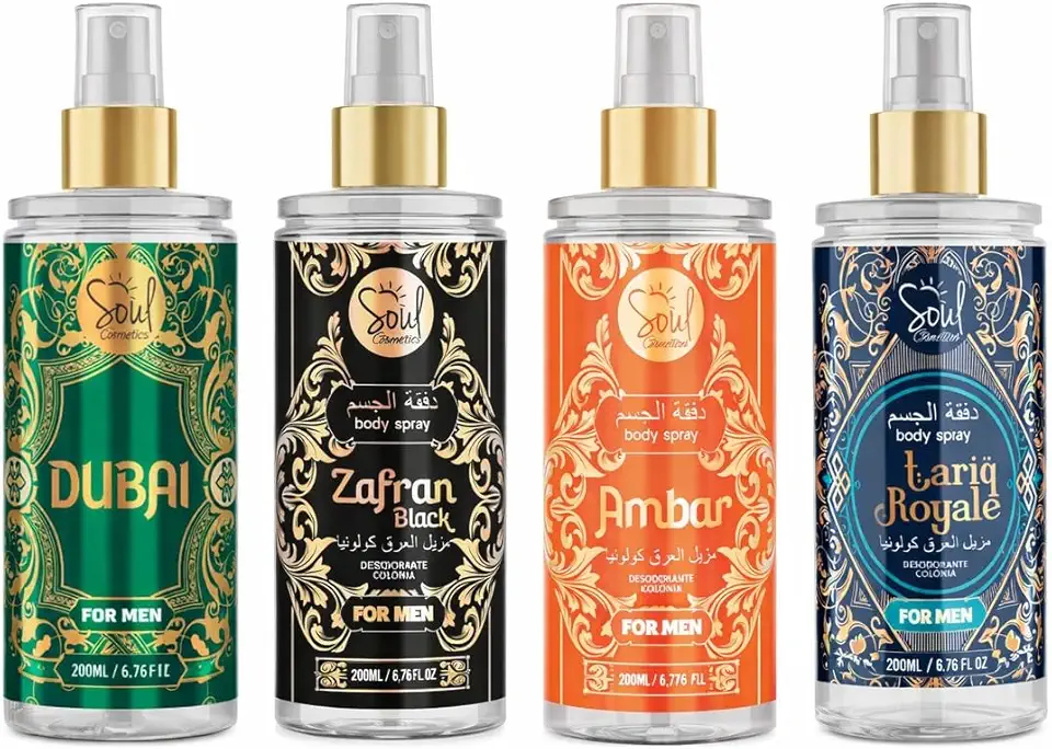 Body Splash Masculino Makelovers Kit 4un 200ml - Perfume Árabe de Luxo para Homens