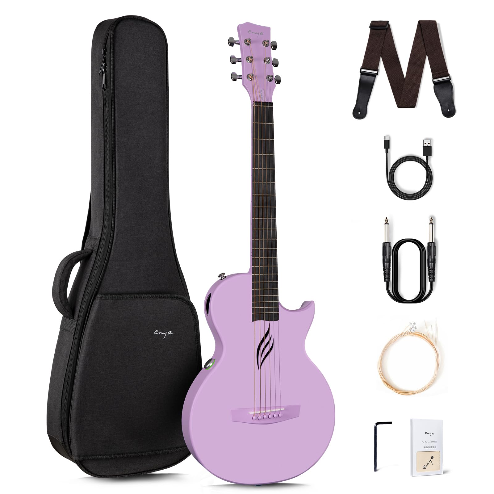 Amazon.com: Enya NOVA GO SP1 Carbon Fiber Travel Guitar - 35