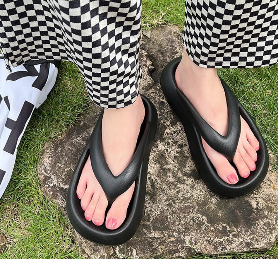 Unisex Adult Cloud Flip Flops Ladies Yoga Mat Walking Thong Sandals Non-Slip Soft Thick Sole Indoor and Outdoor Slides3