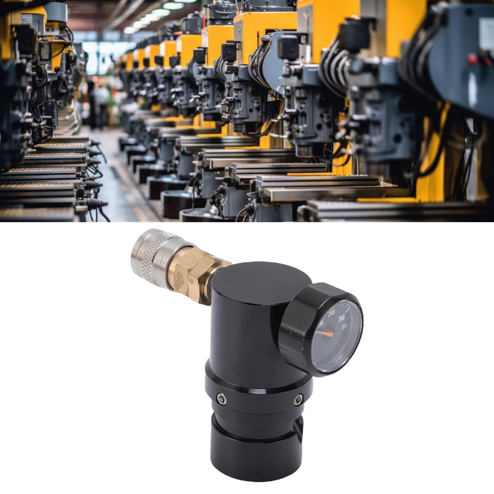 TOPINCN Mini Regulador de CO2, Regulador de Presión Refrescante de Baja Presión con Hilo G1/2-14, Ajustable de 20 PSI a 200psi