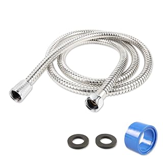 Shower Hose 96 Inches Stainless Steel Handheld Shower Head Hose Replacement with Brass Nut Long Fexible Shower Hose Extension - Amazon product rated Grade A