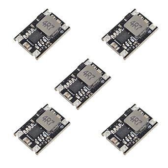 5V Buck Converter Module 5 Packs DC 5-30V to 5V Step-Down Regulator Board 1.8A Output for Arduino, ESP32, 12V/24V Systems, DIY Electronics