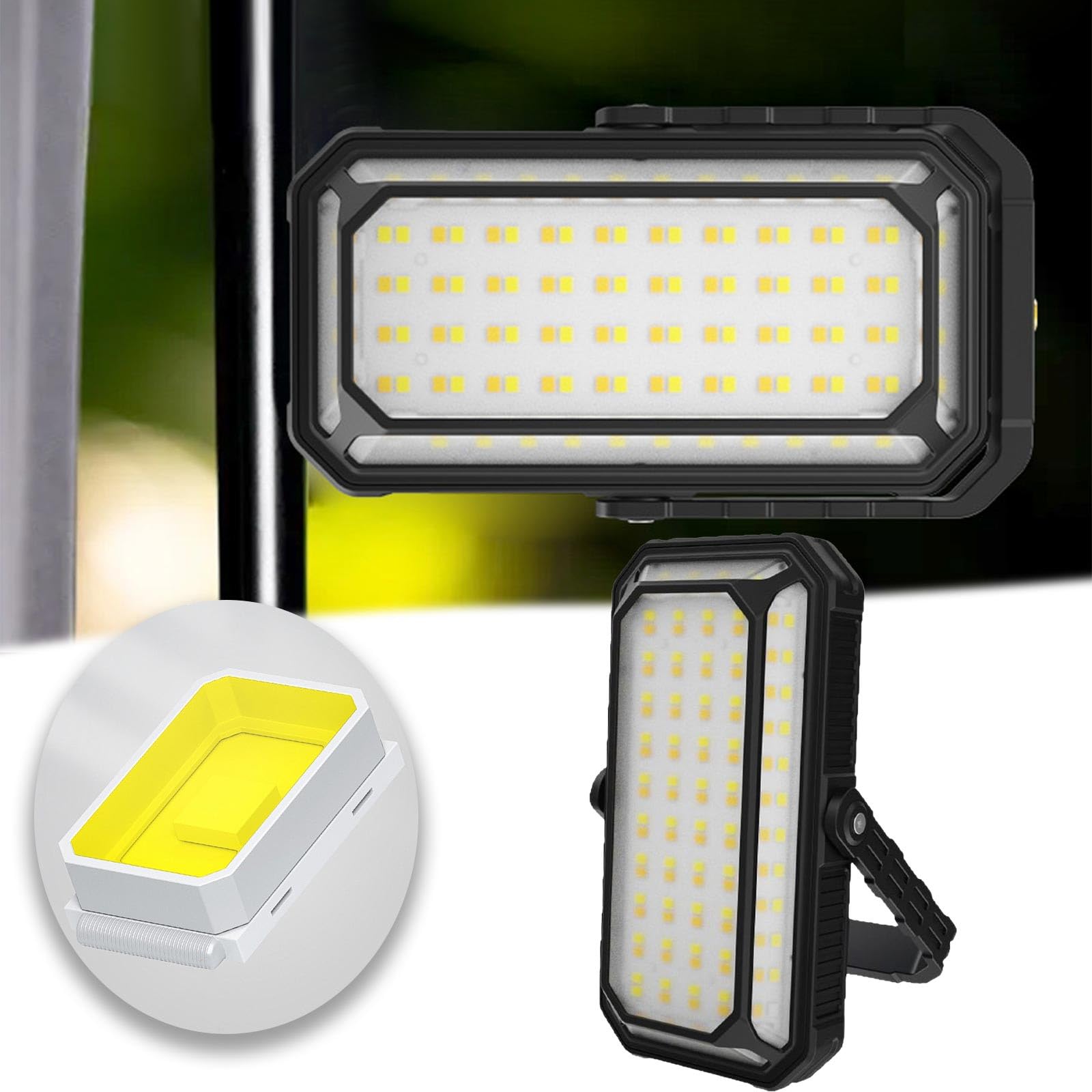Lanterna da campeggio ricaricabile, 10000 mAh, dimmerabile, con 12 modalità, display LCD ad alta luminosità, luce tenda per interruzioni di corrente, uragano, escursionismo, pesce, emergenza