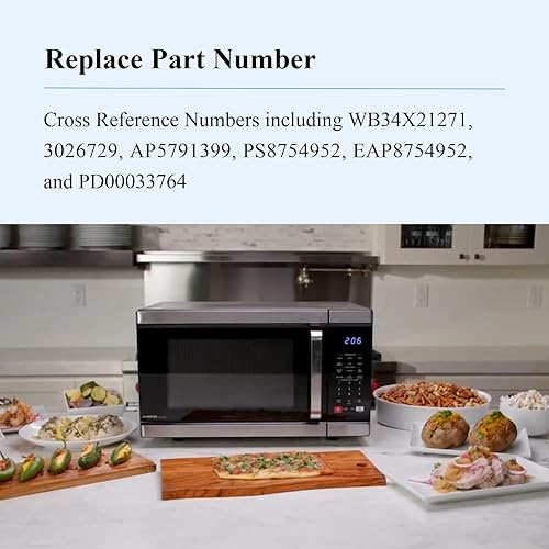 Miniatura 3 de Ctuoptuo WB34X21271 y 3026729 - Cubierta de mica para microondas WaveGuide de repuesto de 3-38 x 4-18 pulgadas, compatible con GE General Electric