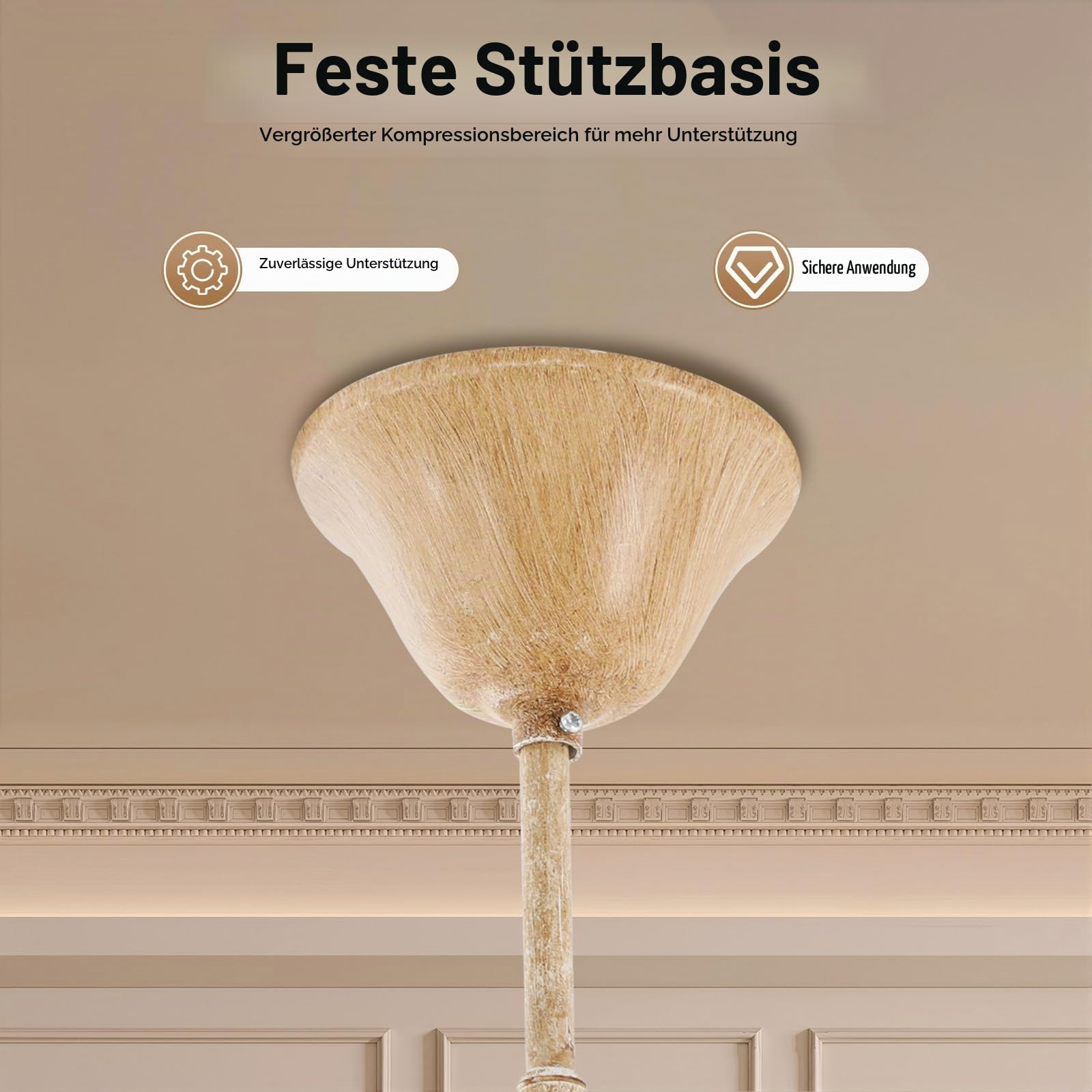 6-Licht Geweih Pendellampe aus Harz & Eisen | Höhenverstellbare Geweihlampe mit 7 × E14 Glühbirnen | 50-140cm Geweih Kronleuchter im Retro Deer -Design für Wohnzimmer, Esszimmer & Café