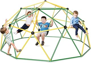 Sponsored You’re seeing this ad based on the product’s relevance to your search query.Learn more about this advertisement COSTWAY Climbing Dome with Swing, Diameter 305 cm, Outdoor Climbing Frame, Large, Children's Playground for Swinging & Climbing, Maximum Load 363 kg, for Children from 3 to 12 Years (Green + Yellow) Metal