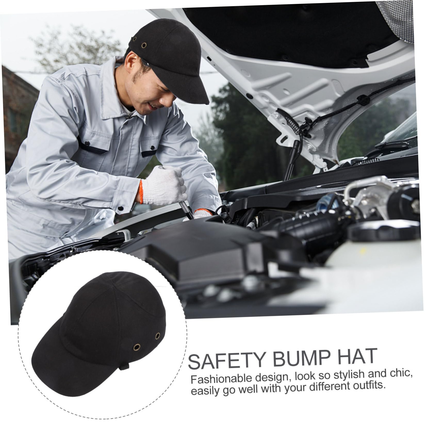 Casquette Anti Heurt Réglable Casque De Sécurité Léger Compact pour Chantier Cyclisme Et Activités Extérieures Unisexe