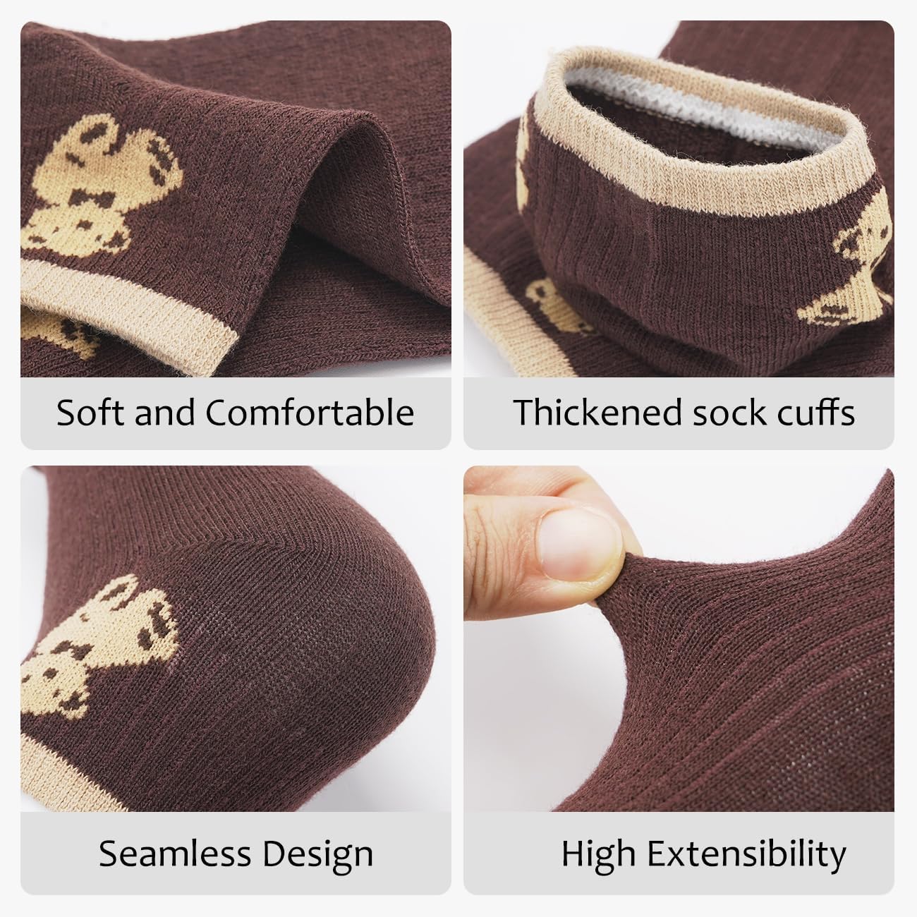 MESU Ankle Socks for Womens 5 Pairs Cute No Show Low Cut Socks - Image 6