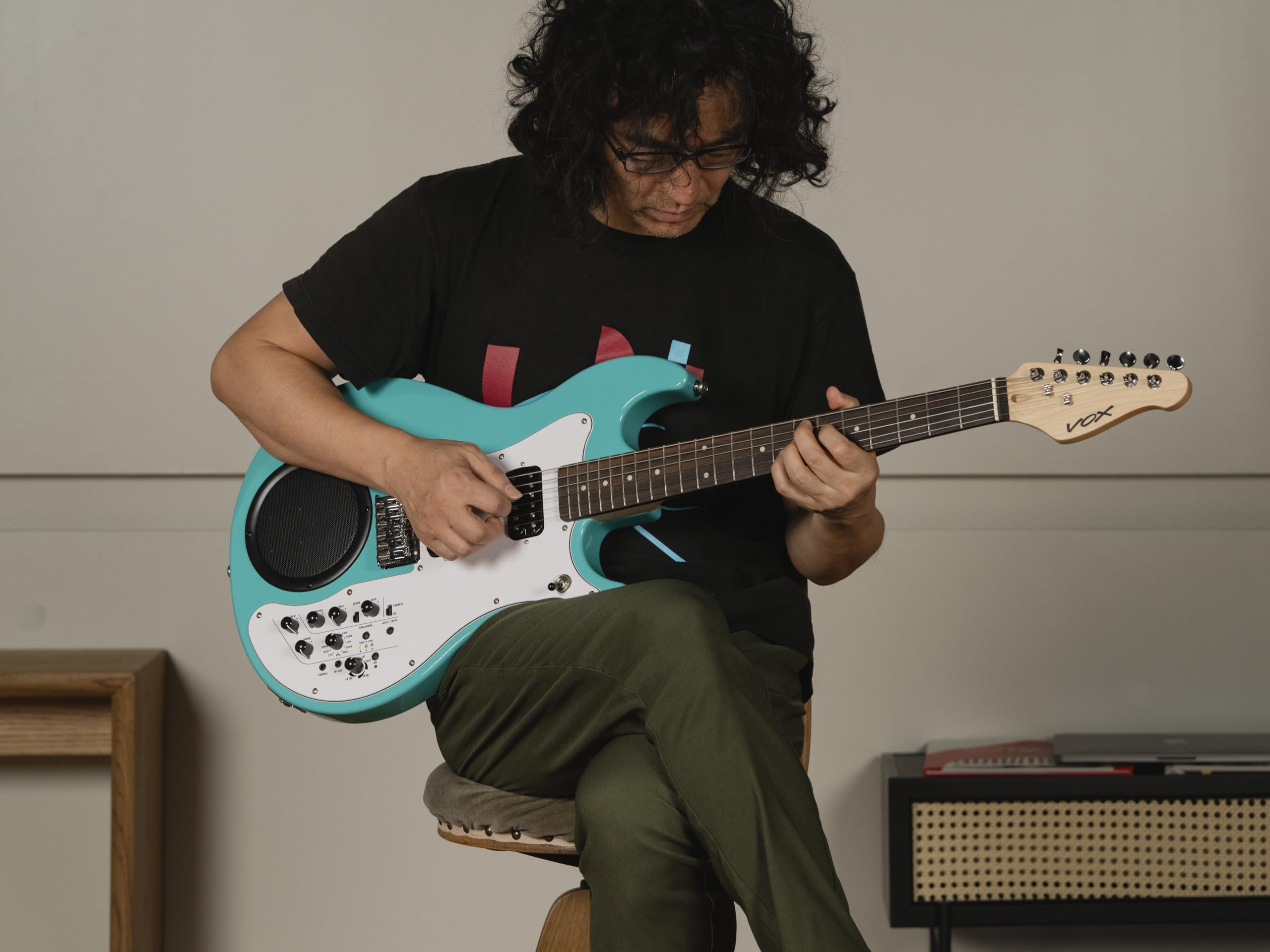 Vox APC-2 - Chitarra elettrica con amplificatore e altoparlante integrati, effetti e ritmo, colore: verde acqua