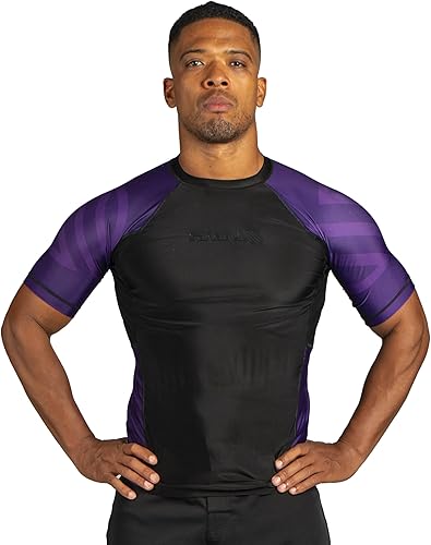 Miniatura 6 de Sanabul Esencial manga corta Rash Guard MMA BJJ Wrestling Grappling Jiu Jitsu