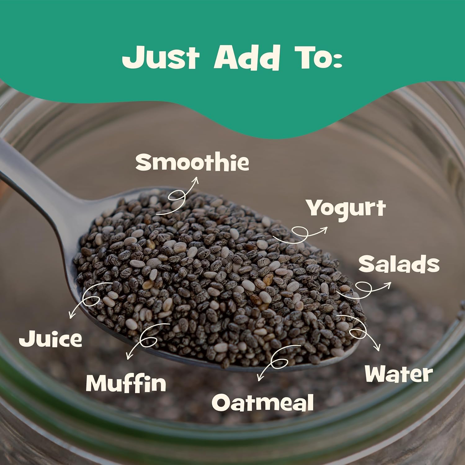 Raw Chia Seeds 1Kg Jar | Protein & Fiber Rich Superfood | Energy Boosting Seeds for Weight Management, Heart Health & Digestion | Natural Plant-Based Omega-3 Source | Gluten-Free Healthy Snack