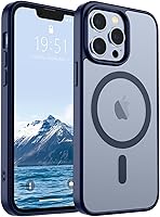 Vista 281 de SUPFINE - Funda magnética para iPhone 13 Pro Max (compatible con MagSafe), (protección contra caídas de grado militar de 10 pies), delgada, Negro