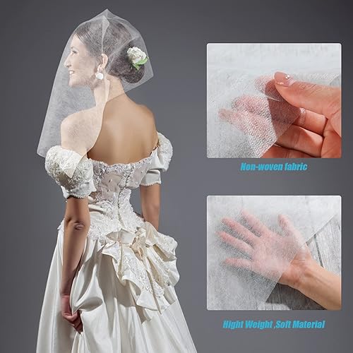 Miniatura 3 de Moukeren 100 protectores de maquillaje para capucha facial que protege el cabello y el maquillaje mientras se viste, desechable, no tejido,