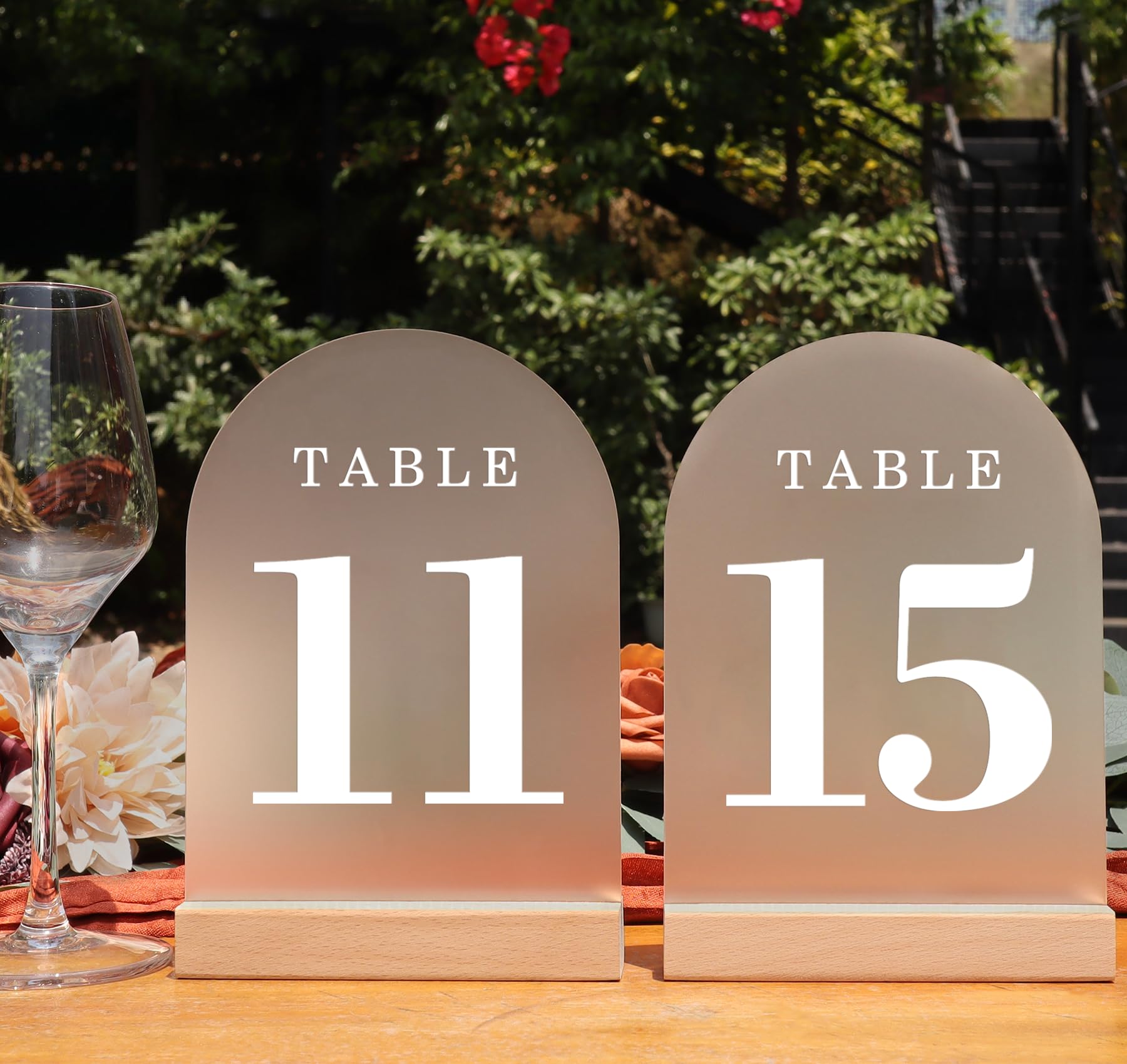 Photo 1 of ORGANTEAM Wedding Table Numbers 11-15 Acrylic Arch Signs