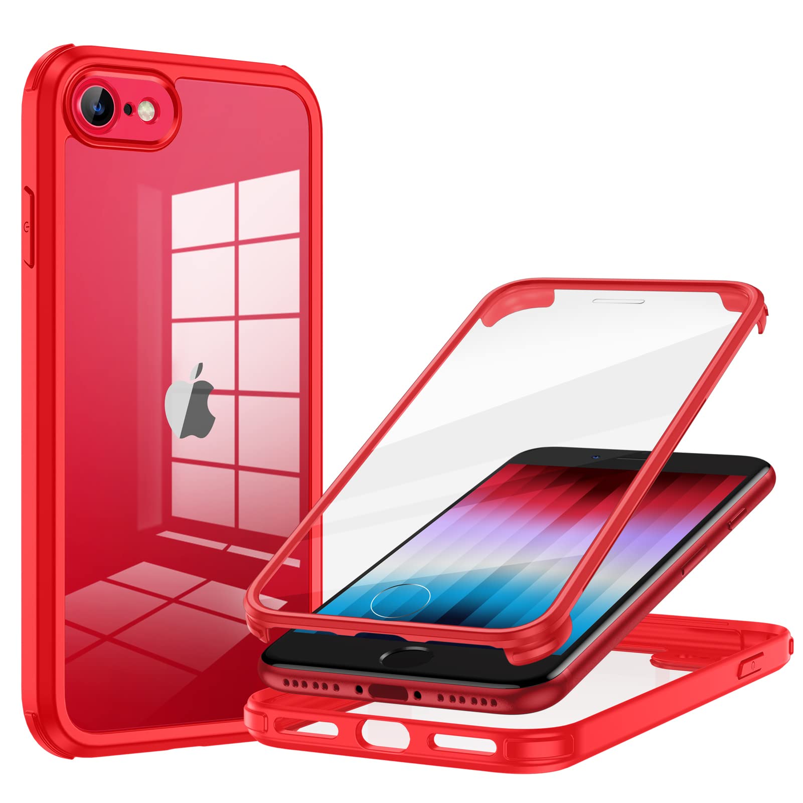 Amazon.co.jp: Lanhiem iPhone SE 3 ケース iPhone 2022 第3世代ガラス  