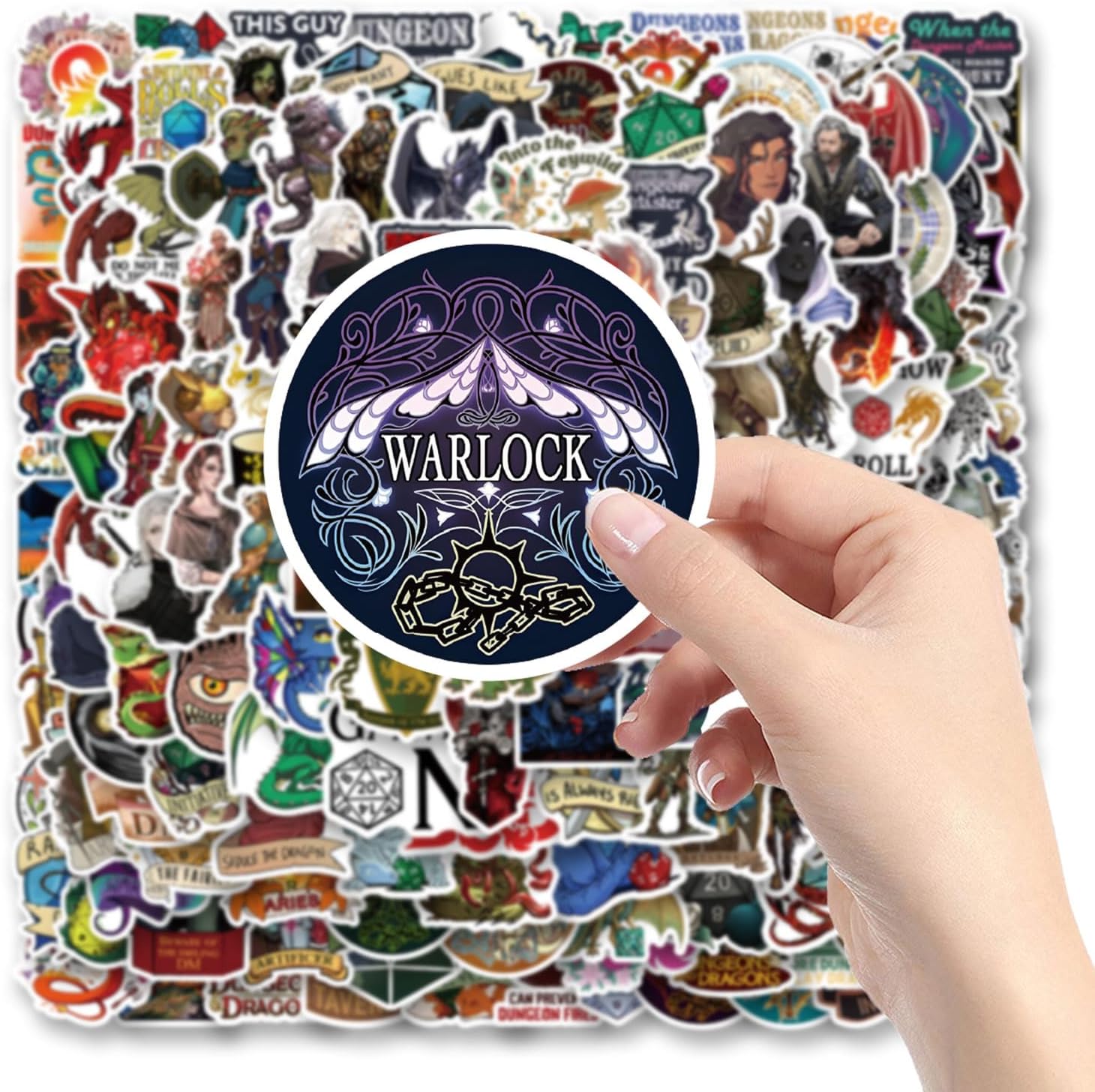 200Pcs Dungeons and Dragons Stickers DND Stickers GMVAESKY for Laptop Water Bottle Bumper Luggage Computer Skateboard Snowboard, Gifts for Kids Girls Teens Boys - Image 3