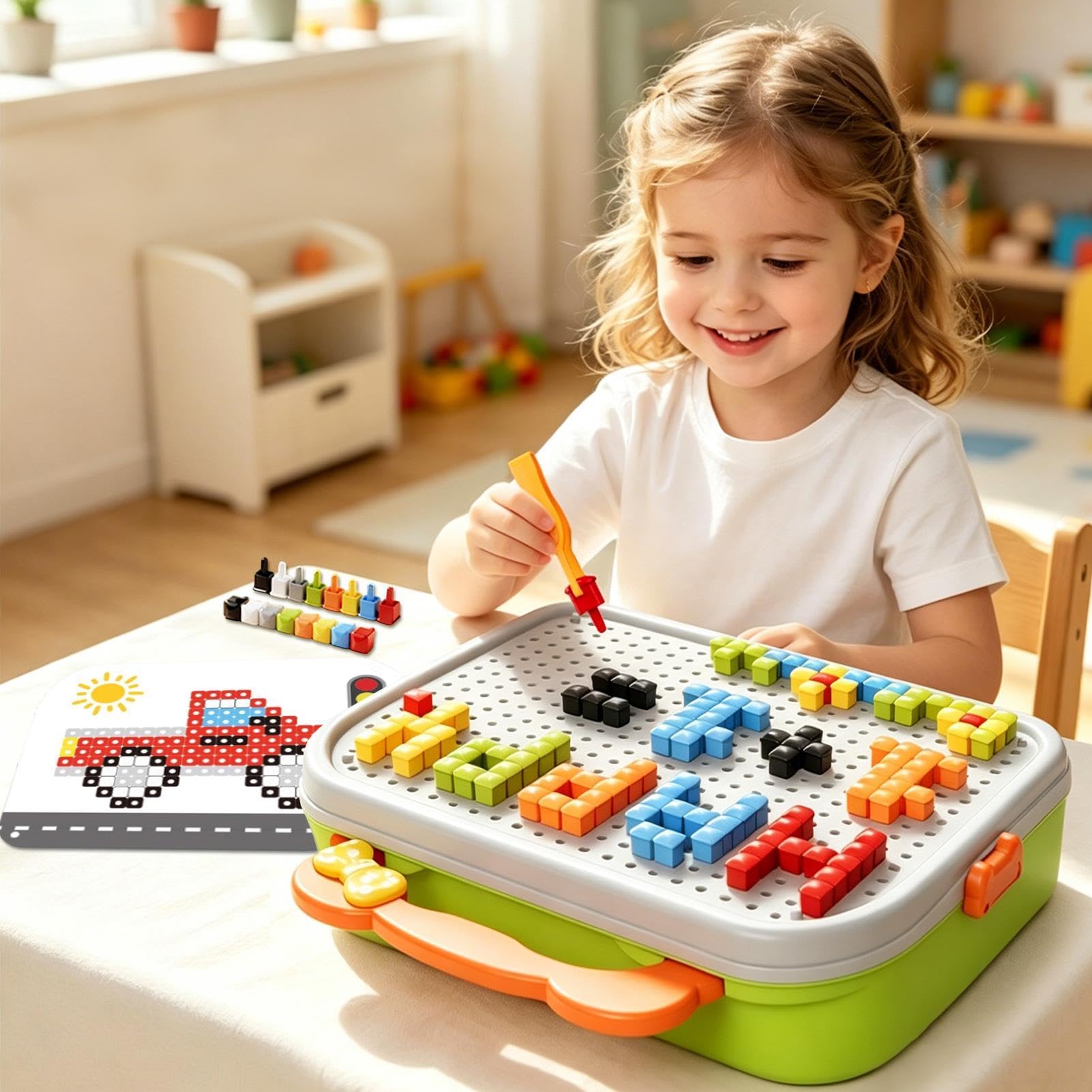 Tablica z kołkami dla dzieci Mushroom Nails edukacyjne zabawki DIY