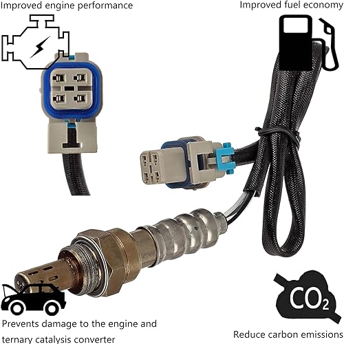 Miniatura 4 de Sensor de O2 Downstream Reemplazo para Pontiac 2007 2006 2005 G6 3.5L 3.6L 3.9L Sensor de oxígeno trasero 234-4651