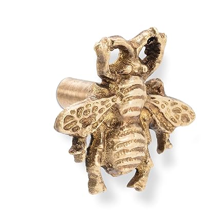 Abbott Collection 92-Buzzer Queen Bee Knob-Antq Brass-1.5