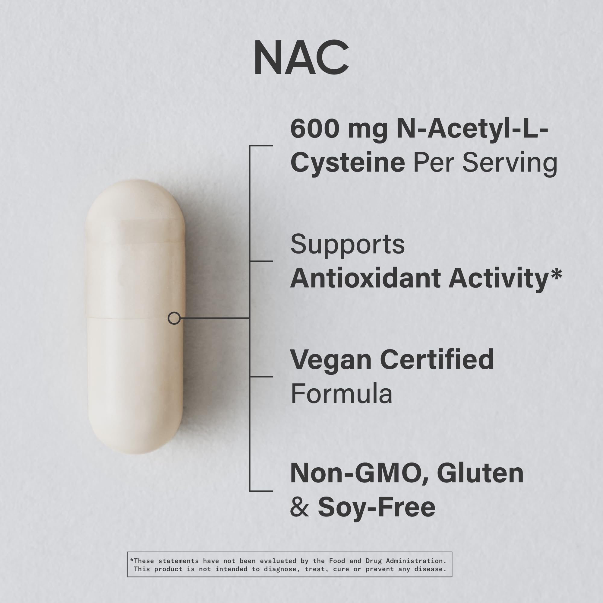 Sports Research® Vegan NAC (N-Acetyl Cysteine) 600mg, 90 Veggie Caps — Amazon image 2