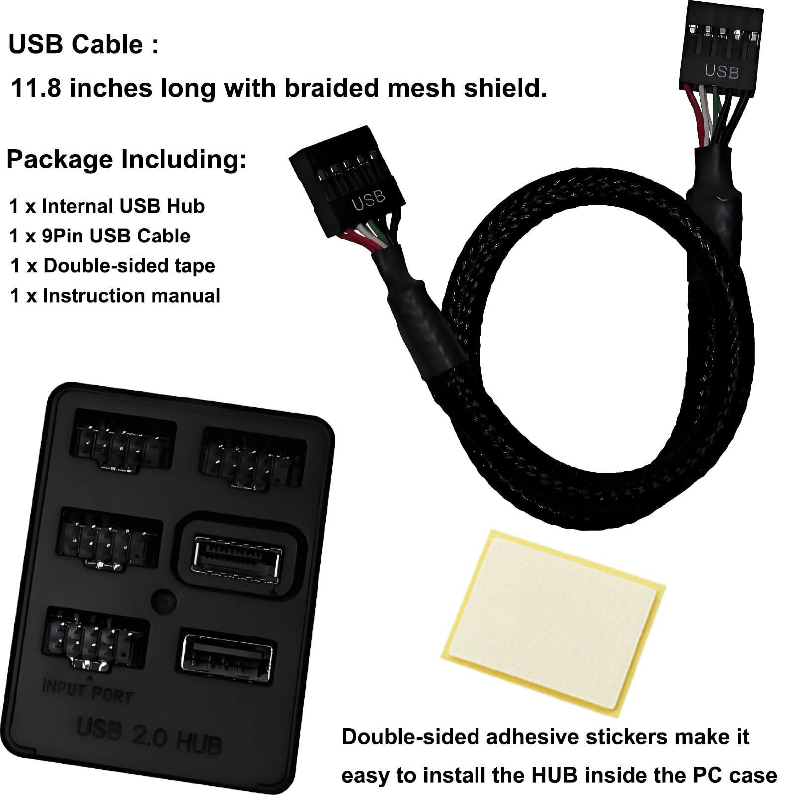 Amazon | マルチポート内蔵USBハブマザーボードUSB 2.0ヘッダー