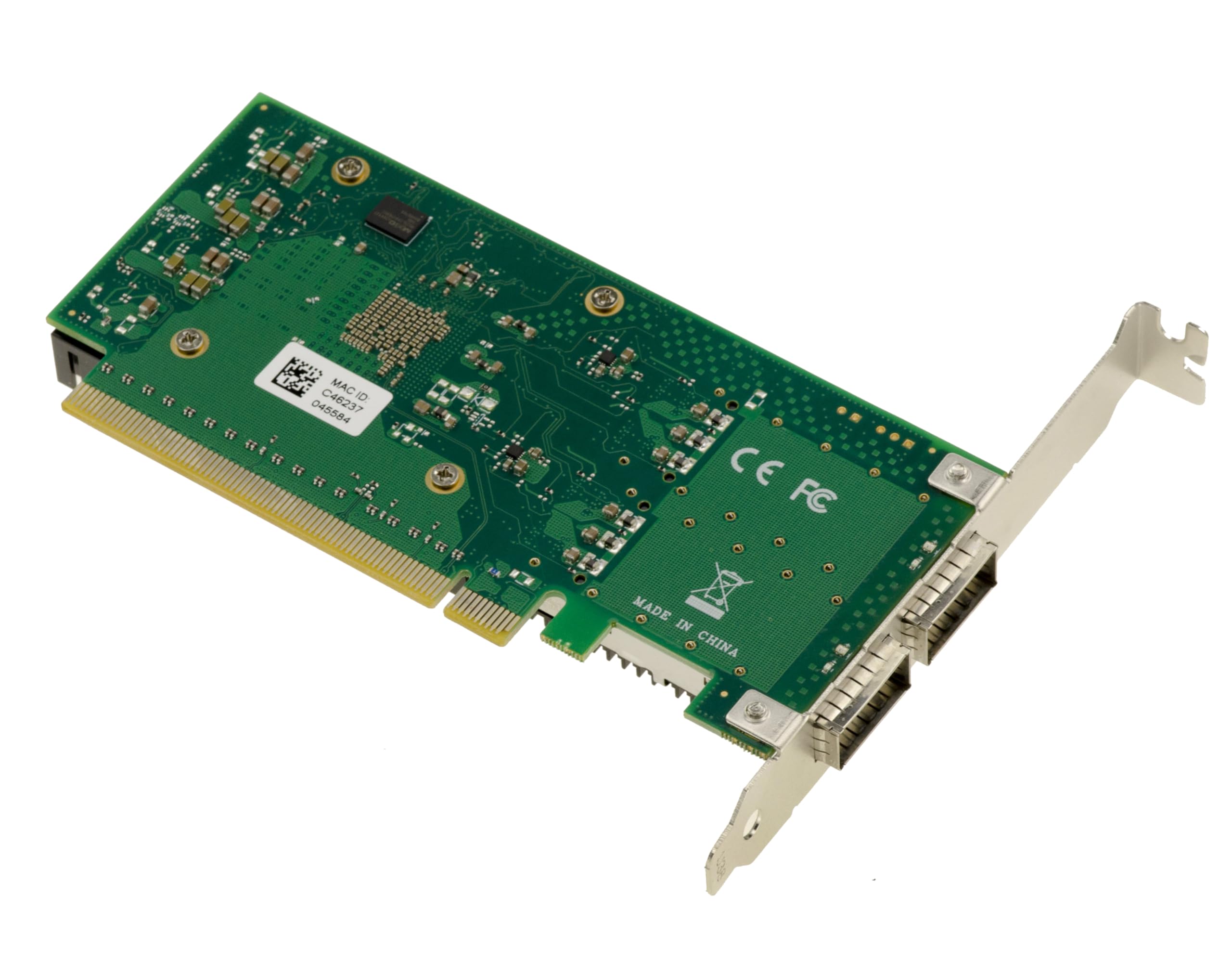 KALEA-INFORMATIQUE Karta kontrolera sieciowego PCIe Gen 4.0 PC Dual 100G QSFP56 2 porty. Chipset Mellanox ConnectX 6. Obsługa 100GbE 50GbE 40GbE 25GbE 10GbE
