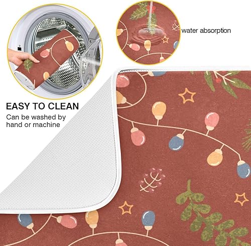 Miniatura 2 de Tapete de cocina con patrón de Navidad, para encimera de cocina, 16 x 18 pulgadas