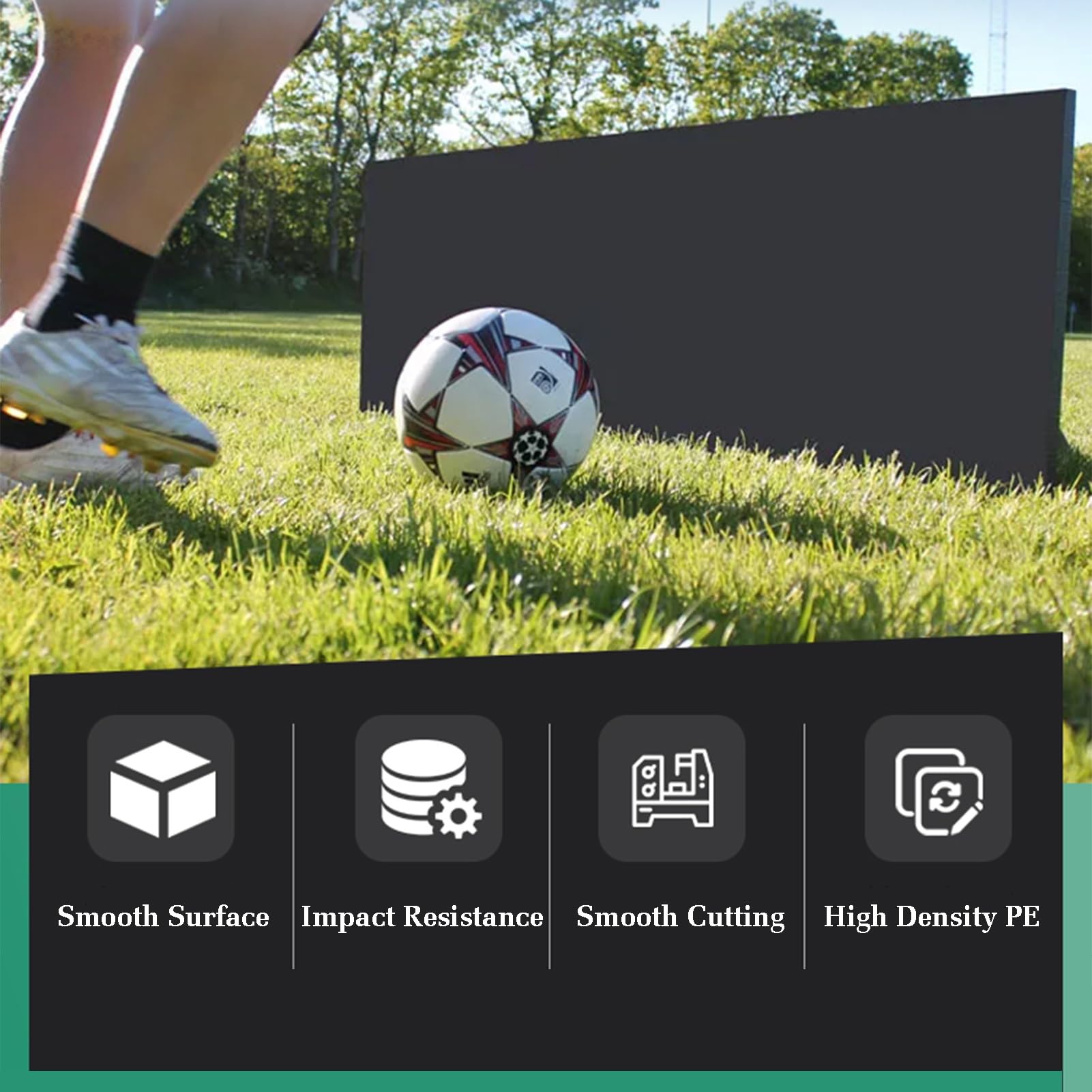 Stazione di calcio rimbalzo Board, attrezzatura per l'allenamento di calcio, muro di allenamento di calcio resistente agli urti, angolo regolabile, per l'allenamento delle abilità di passaggio e con